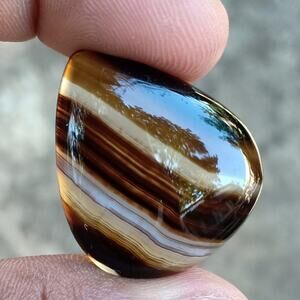 Beautiful Banded Agate Cabochon For Jewelry!!